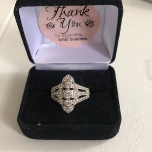 🔥Sterling Silver White Topaz Ring